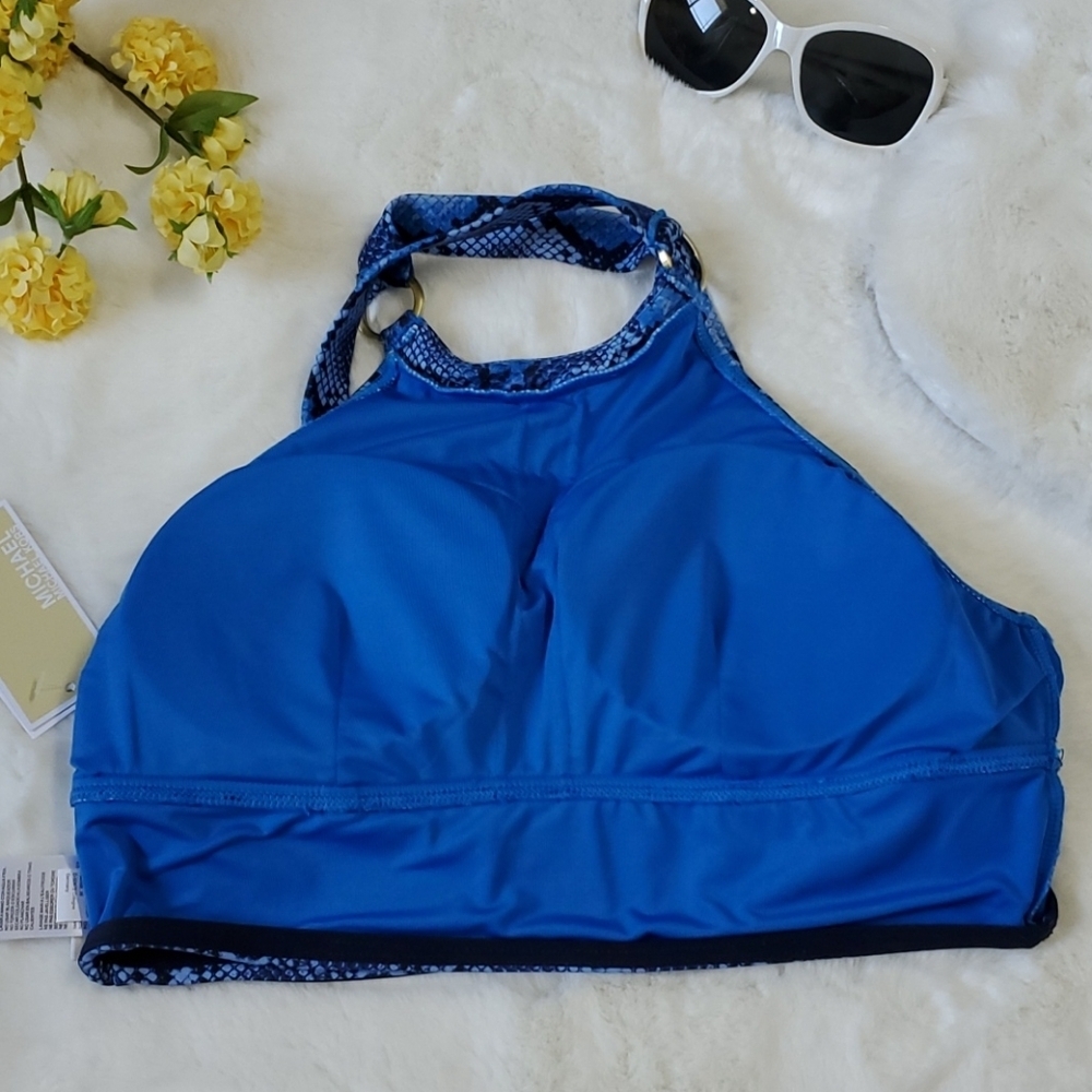 MK (TOP ONLY) HIGH NECK HALTER BIKINI TOP/WORKOUT TOP - Picture 6 of 11